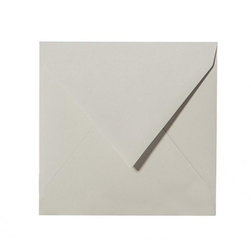 Quadratische Briefumschläge 11x11 cm Grau mit Dreieckslasche