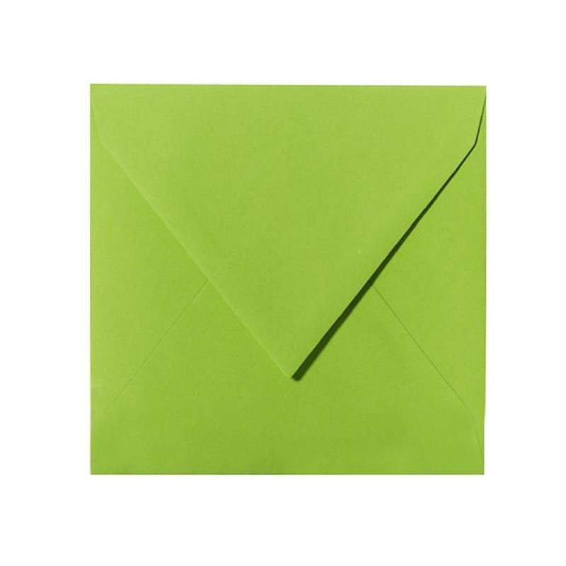 Quadratische Briefumschläge 11x11 cm Gras Grün mit Dreieckslasche