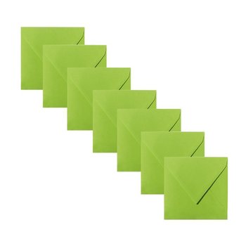 Enveloppes carrées 11x11 cm vert herbe avec rabat triangulaire