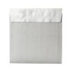 Square envelopes 7,28 x 7,28 in in silver with adhesive strips