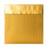 Enveloppes carrées 185 x 185 mm en or avec bandes adhésives