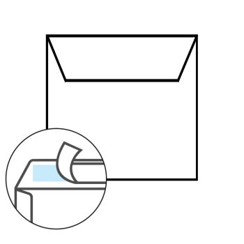 Quadratische Briefumschläge 185x185 mm in Flieder mit Haftstreifen