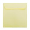 Buste quadrate 185x185 mm in giallo chiaro con strisce adesive