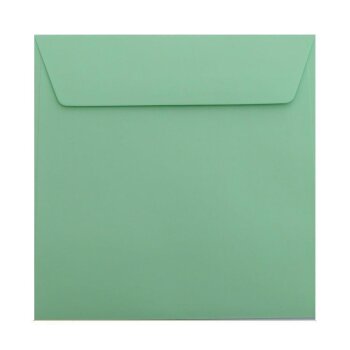 Sobres cuadrados de 185x185 mm en verde claro (menta) con...