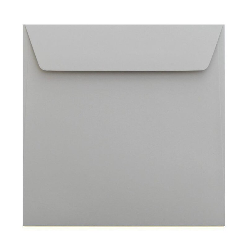 Quadratische Briefumschläge 185x185 mm in Grau mit Haftstreifen
