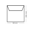 Square envelopes 7,28 x 7,28 in in gray with adhesive strips