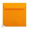 Buste quadrate 22x22 cm in adesivo arancione brillante