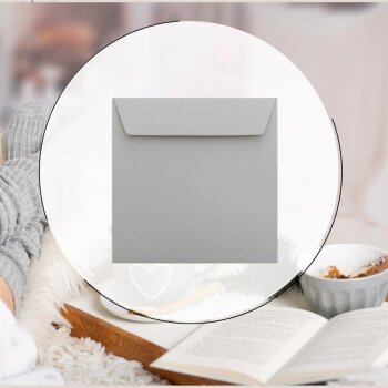 Envelopes square 8,66 x 8,66 in in gray adhesive