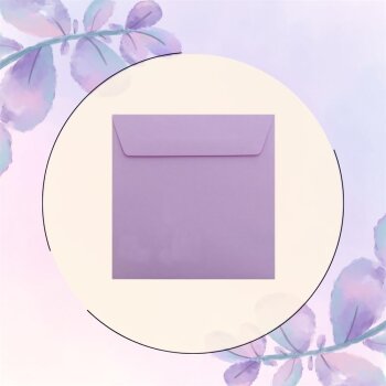 Envelopes square 8,66 x 8,66 in in lilac adhesive
