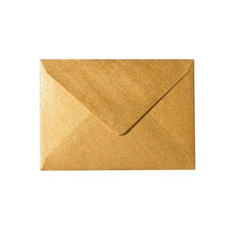Mini Briefumschlag 60 x 90 mm in Gold nassklebend