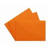 Mini enveloppe 60 x 90 mm en mandarine avec rabat triangulaire
