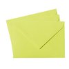 Mini enveloppe 60 x 90 mm en vert pomme avec rabat triangulaire