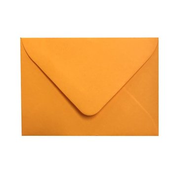 Mini envelope 2,36 x 3,54 in in bright orange with triangular flap