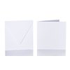25 square envelopes 125 x 125 mm + 25 folded cards 120 x 120 mm - white