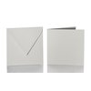 25 quadratische BriefBriefumschläge 125 x 125 mm + 25 Faltkarten 120 x 120 mm - Grau