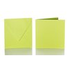 25 square envelopes 125 x 125 mm + 25 folded cards 120 x 120 mm - apple-green