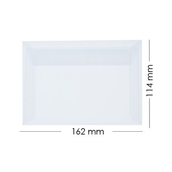 Transparent envelopes DIN C6 (4,48 x 6,37 in) with adhesive strips