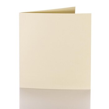 Cartes pliantes 150 x 150 mm, 240g crème douce