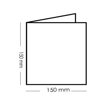 Cartes pliantes 150 x 150 mm, 240g crème