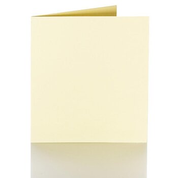 Tarjetas plegables 150 x 150 mm, 240 g amarillo suave