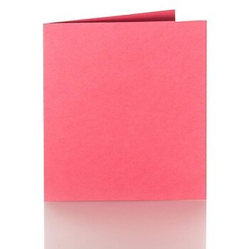 Cartes pliantes 150 x 150 mm, 240g rose