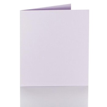 Cartes pliantes 150 x 150 mm, 240g lilas pastel