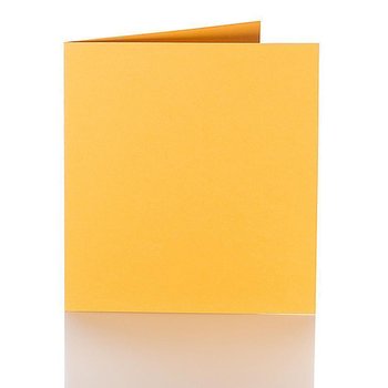 Faltkarten 120 x 120 mm, 240g Gelb-Orange