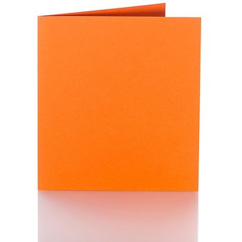 Faltkarten 120 x 120 mm, 240g Orange