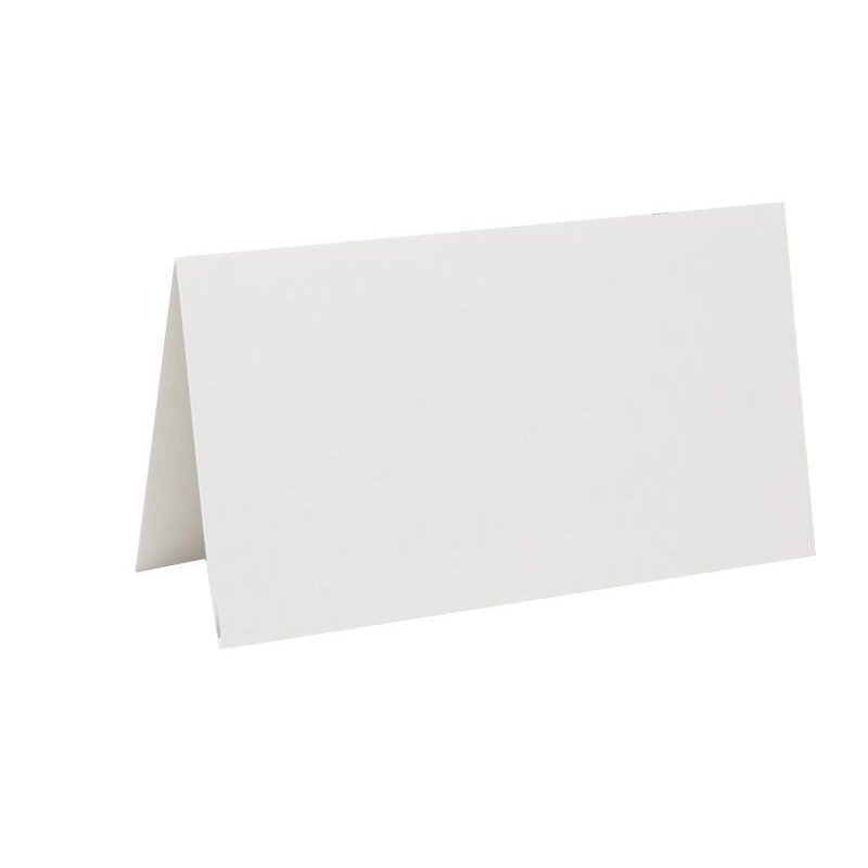 25 Tischkarten, Falt-/Klappkarte 5x9 cm  Grau