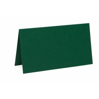 25 place cards, folded card 5x9 cm  dark green