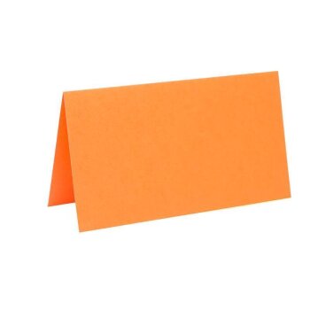 25 place cards, folded card 5x9 cm  orange