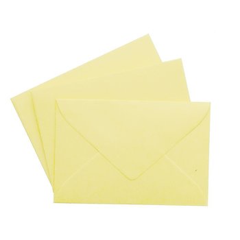 25 envelopes 2.36 x 3.54 in, 120 g / m² light yellow