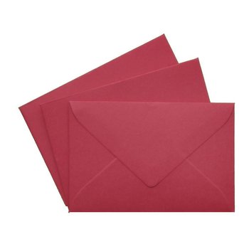 25 envelopes 2.36 x 3.54 in, 120 g/m² wine red