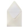 Enveloppes de mariage 155x155 mm en crème délicate en anneaux dor en 120 g / m2