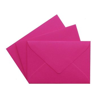 25 sobres de 60 x 90 mm, 120 g/m² de color rosa intenso