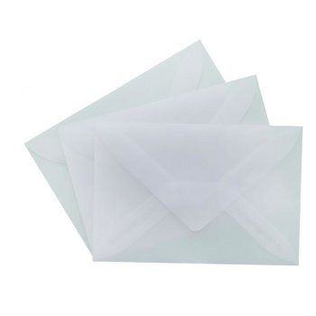 25 envelopes 2.36 x 3.54 in, 120 g/m² transparent