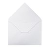 Hochzeitsbriefumschläge DIN B6 (125 x 176 mm) - Weiß mit silbernen Ringen mit Dreieckslasche