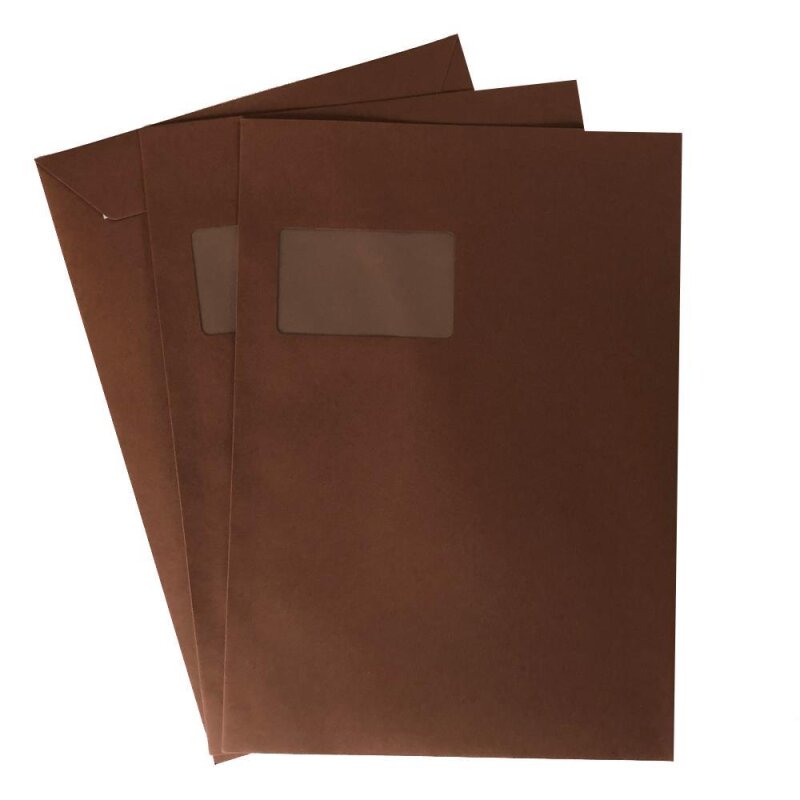 DIN C4 envelopes chocolate-brown