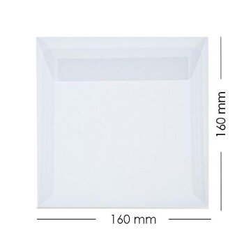 Envelope adhesive 6,29 x 6,29 in transparent