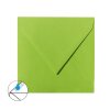 Enveloppes carrées 125x125 mm vert gazon avec rabat triangulaire