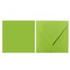Square envelopes 4,92 x 4,92 in grass green with triangular flap