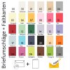Pack of 25 colored envelopes DIN B6 adhesive strips + matching folding cards 4,72 x 6,69 in