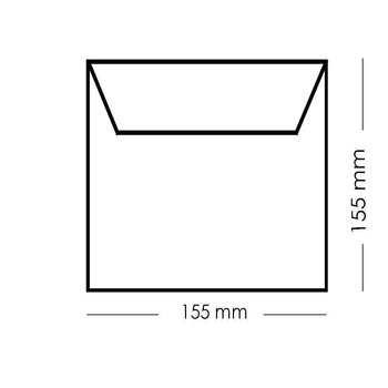 Enveloppe avec adh&eacute;sif 155x155 mm en blanc 100 g / qm