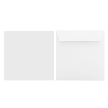 Enveloppes carrées 125x125 mm blanches avec bandes adhésives