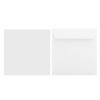 Square envelopes 4,92 x 4,92 in white with adhesive strips