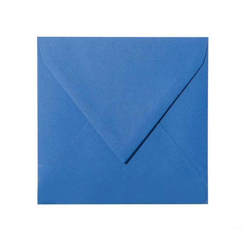 Quadratische Umschläge 130x130 Königsblau mit Dreieckslasche