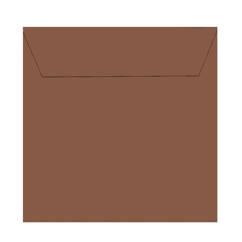 Quadratische Briefumschläge 170x170 mm in Schoko mit Haftstreifen