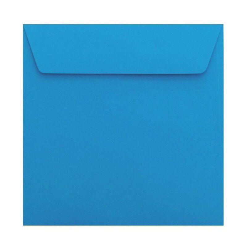 Briefumschläge quadratisch 22x22 cm in Intensivblau haftklebend