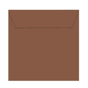 Briefumschläge quadratisch 22x22 cm in Schoko haftklebend
