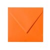 Sobres cuadrados 160x160 mm naranja con solapa triangular
